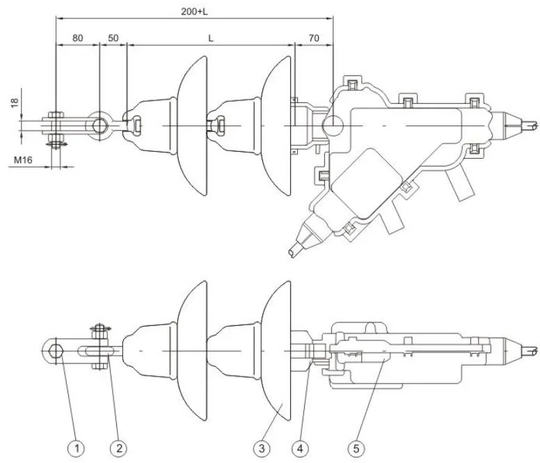 10kV Overhead Insulated Line Strain Assembly Diagrams