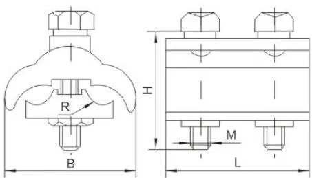 APG Aluminum Special-Shaped Parallel Groove Clamp (Export Type)