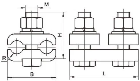 JBLY JB PGA JBTY JBTLY Special Shaped Parallel Groove Clamp