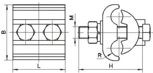 JBLY JB PGA JBTY JBTLY Special Shaped Parallel Groove Clamp