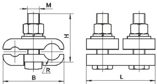 JBLY JB PGA JBTY JBTLY Special Shaped Parallel Groove Clamp