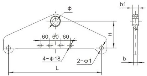 L Type Triangular Yoke Plate