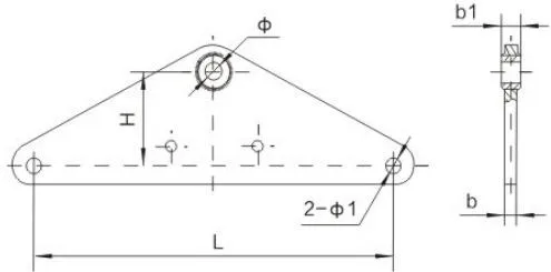 L Type Triangular Yoke Plate