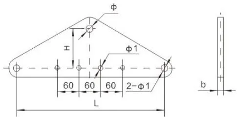L Type Triangular Yoke Plate