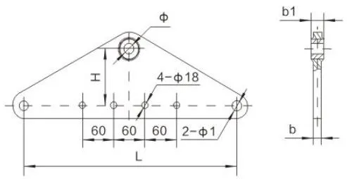 L Type Triangular Yoke Plate