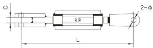 LH Turnbuckle (Grooved Clevis)