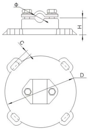 MDG Type Single Flexible Busbar Fixed Clamp