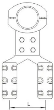 MG MR C Type T Connector 90 Deg Technical Drawing