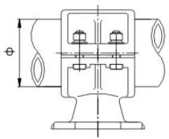 MGG Type Tubular Busbar Fixed Support Clamp