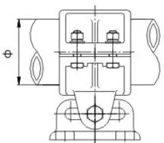 MGG₁ Type Tubular Busbar Sliding Support Clamp