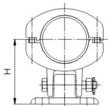 MGG₂ Type Tubular Busbar Fixed Support Clamp