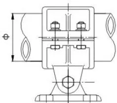 MGG₂ Type Tubular Busbar Fixed Support Clamp