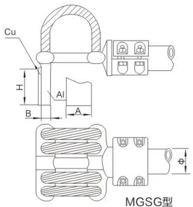 MGS/MGSG Type Tubular Busbar Expansion Connector (90°)