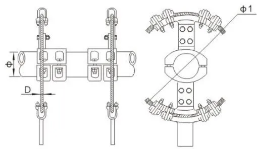 MGTA(1) Type Static Contact Damping Ring (Single Conductor)