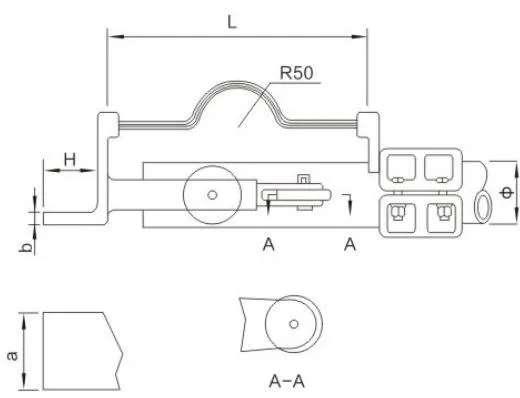 MSZD Type Support-Type Tubular Busbar Single Expansion Clamp