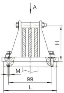 MWL Outdoor Rectangular Busbar Support (Vertical)