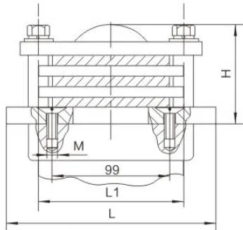 MWP Outdoor Rectangular Busbar Support (Flat)