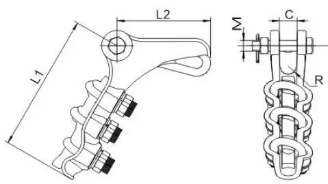 NLL Bolted Aluminum Alloy Strain Clamp