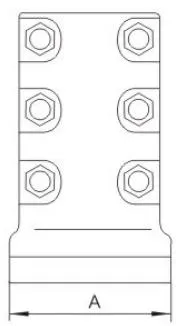 SL, SLG Bolted Heat-Resistant Single-Conductor Equipment Clamp (90deg)