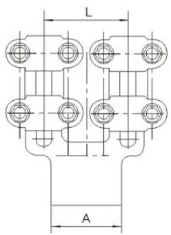 SLS Bolted Double-Conductor Equipment Clamp