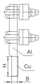 SLSG Bolted Copper-Aluminum Double-Conductor Equipment Clamp