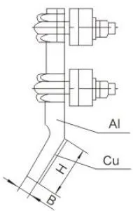 SLSG Bolted Copper-Aluminum Double-Conductor Equipment Clamp