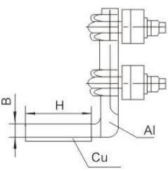 SLSG Bolted Copper-Aluminum Double-Conductor Equipment Clamp