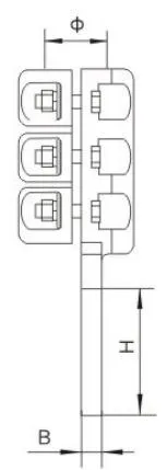 SSL, SSLG Bolted Heat-Resistant Double-Conductor Equipment Clamp (0deg)